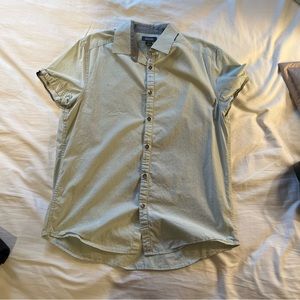 Kenneth Cole Reaction Yellow Green Casual Button Up - M